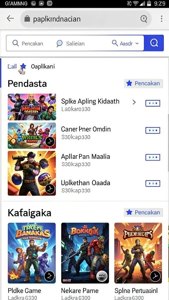 Tampilan menu utama yang menarik dan mudah diakses.