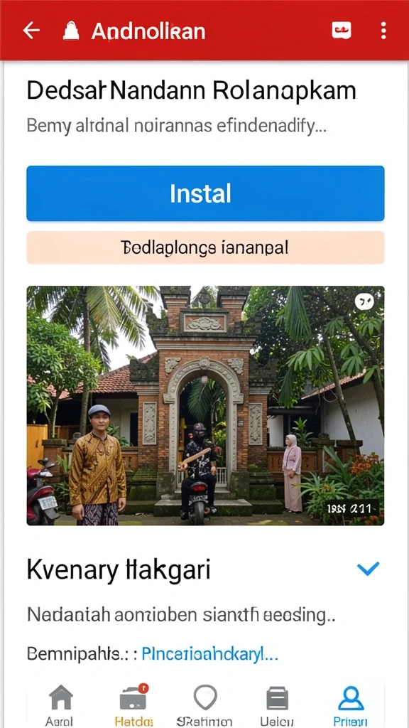 Antarmuka utama aplikasi 66K yang menarik.