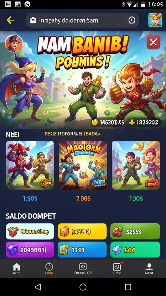 Screenshot aksi permainan yang menantang dan seru.