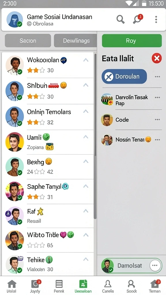 Tampilan antarmuka utama DORA77 yang menarik.