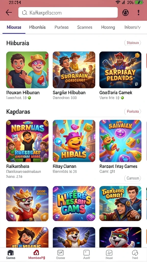 Screenshot menampilkan antarmuka permainan yang menarik dan interaktif.