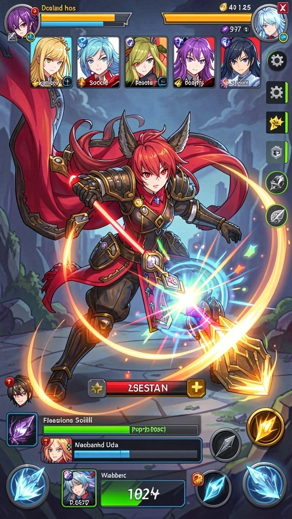 Screenshot menunjukkan karakter utama dalam aksi.
