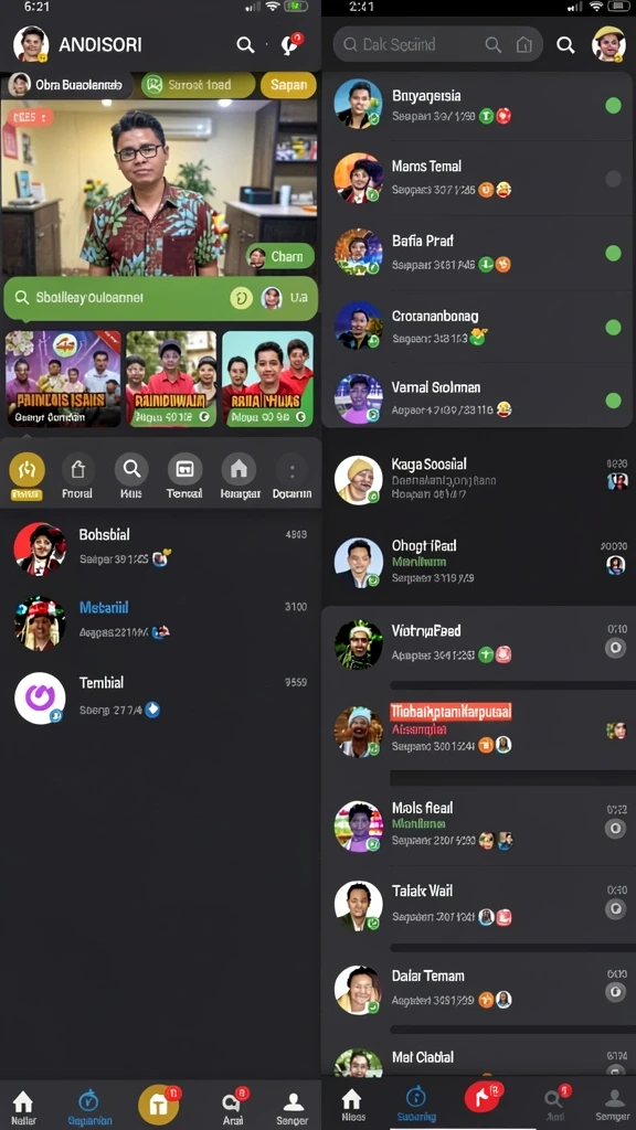 Beragam karakter unik siap untuk dimainkan.