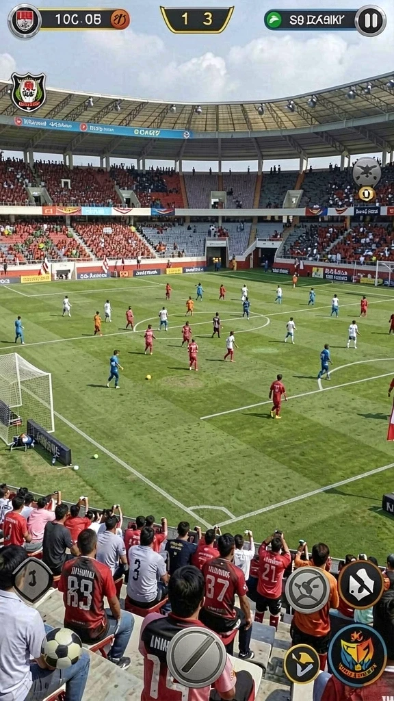 Pengguna sedang menyelesaikan misi menantang dalam game.