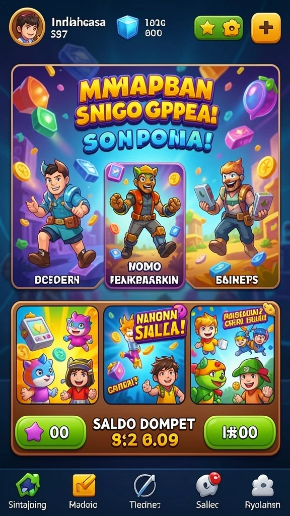 Berbagai pilihan permainan yang menarik.