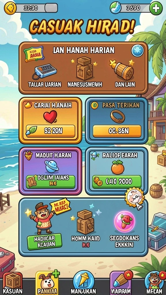 Tampilan awal PELUANG77 yang menarik dan intuitif.