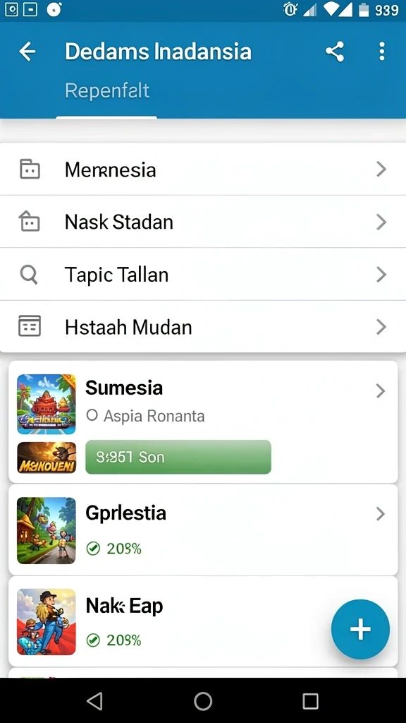 Tampilan menu utama yang menarik dan intuitif.