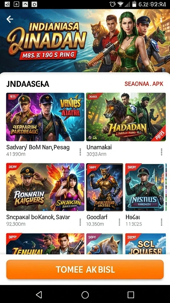 Tampilan awal aplikasi PP444 yang memukau.