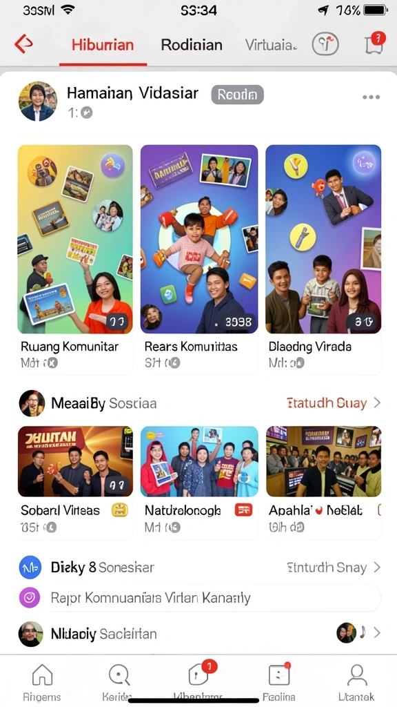 Tampilan menu utama yang menarik dan intuitif.